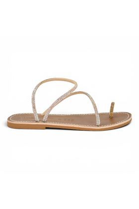 Infradito Le Salentine in microstrass colore oro. LE SALENTINE | 1130-ORO